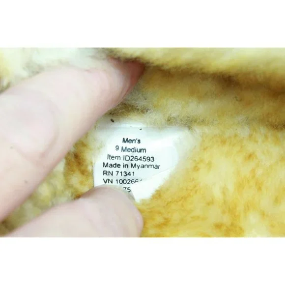 LL Bean Brown Suede Slip On Wicked Good Original Moccasin Slippers Size 9 M - Picture 7 of 9